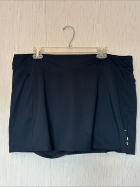 L.L.Bean Black Athletic Skort with Built-In Shorts